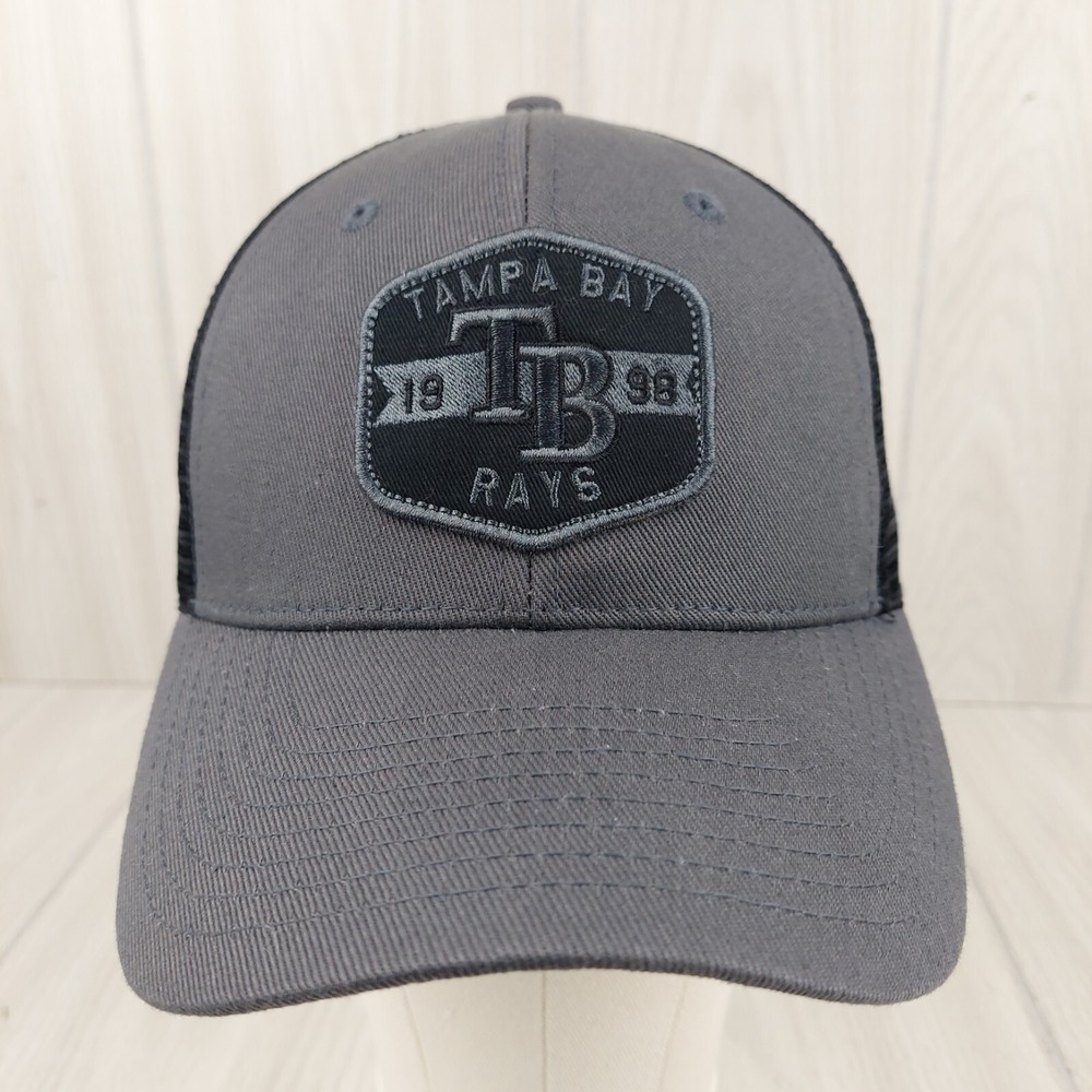 Fan Favorite Tampa Bay Rays Trucker Hat Mens‎ OSFA Grey Black MLB Snapback Cap